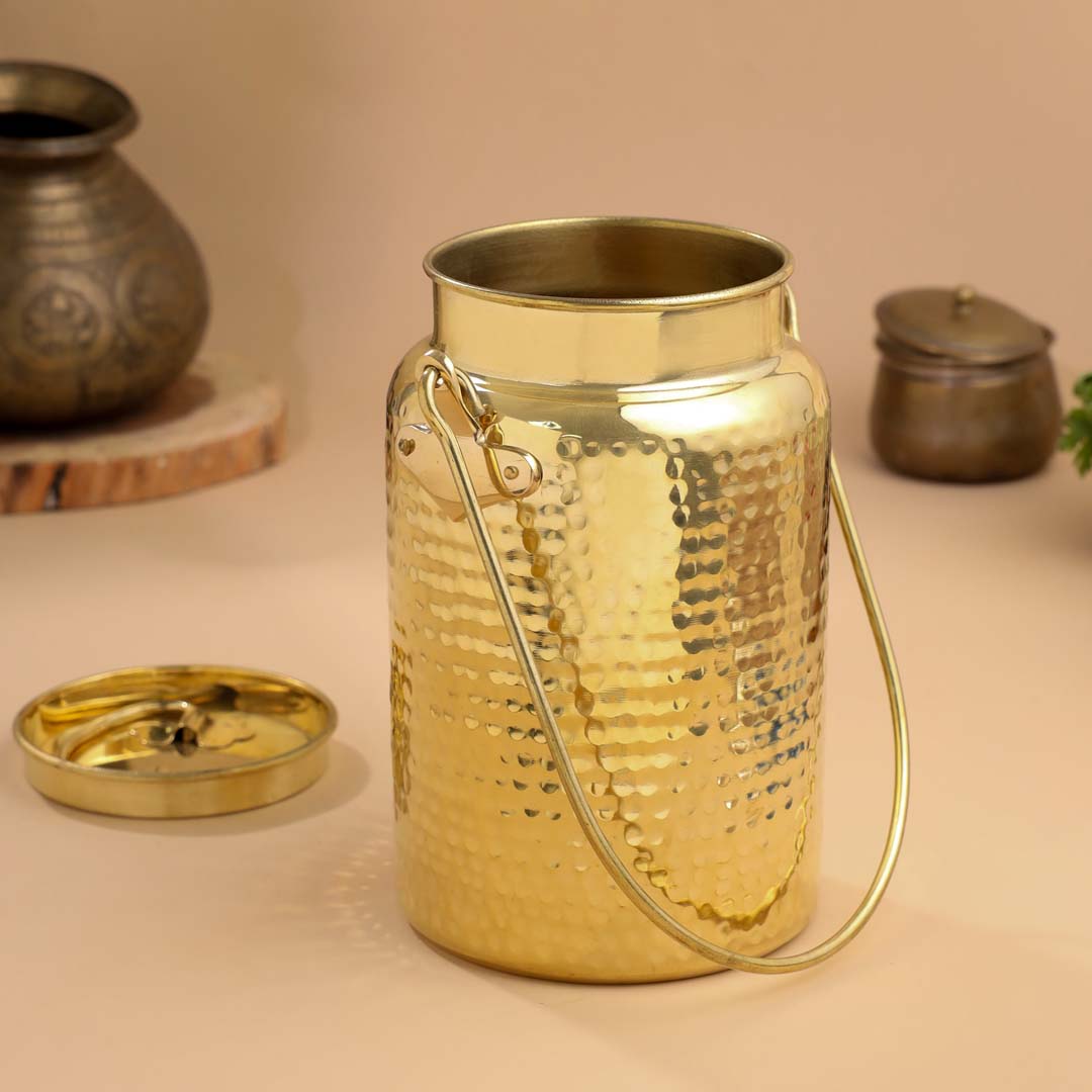 Brass Milk Pot With Lid