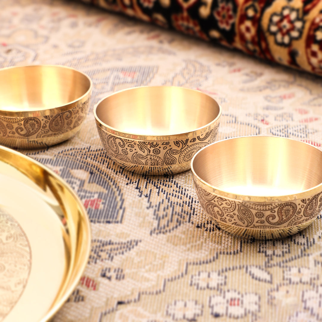 Brass Maharaja Thali/Dinner Set (1.85 Kg)