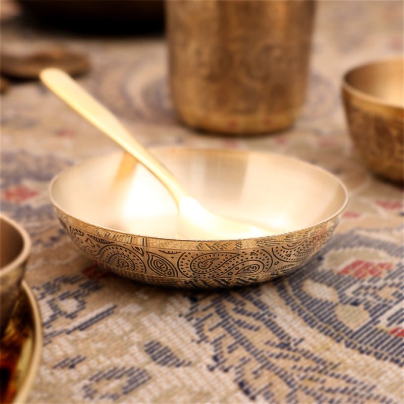 Brass Maharaja Thali/Dinner Set (1.85 Kg)