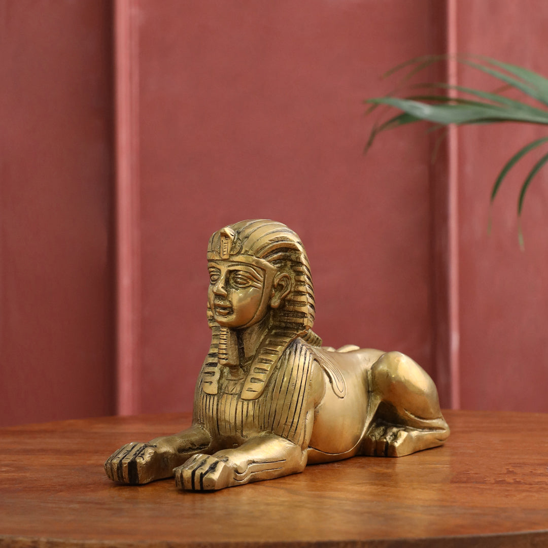 Brass Sitting Sphinx Figurine (4.5 inch)