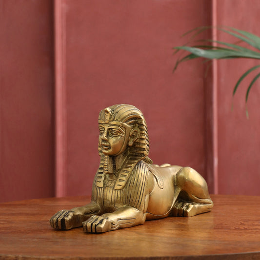 Brass Sitting Sphinx Figurine (4.5 inch)