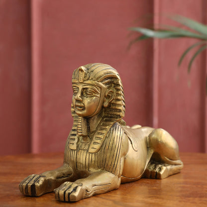 Brass Sitting Sphinx Figurine (4.5 inch)