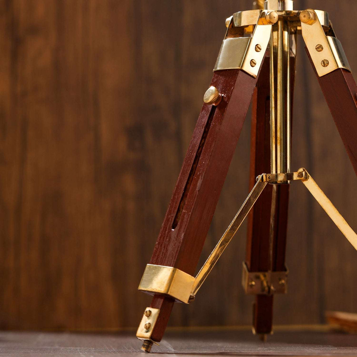 Brass Telescope with Wooden Tripod Stand (12 Inch)