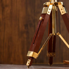 Brass Telescope with Wooden Tripod Stand (12 Inch)