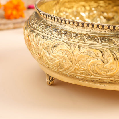 Brass Traditional Urli Bowl (3.2 Inch)
