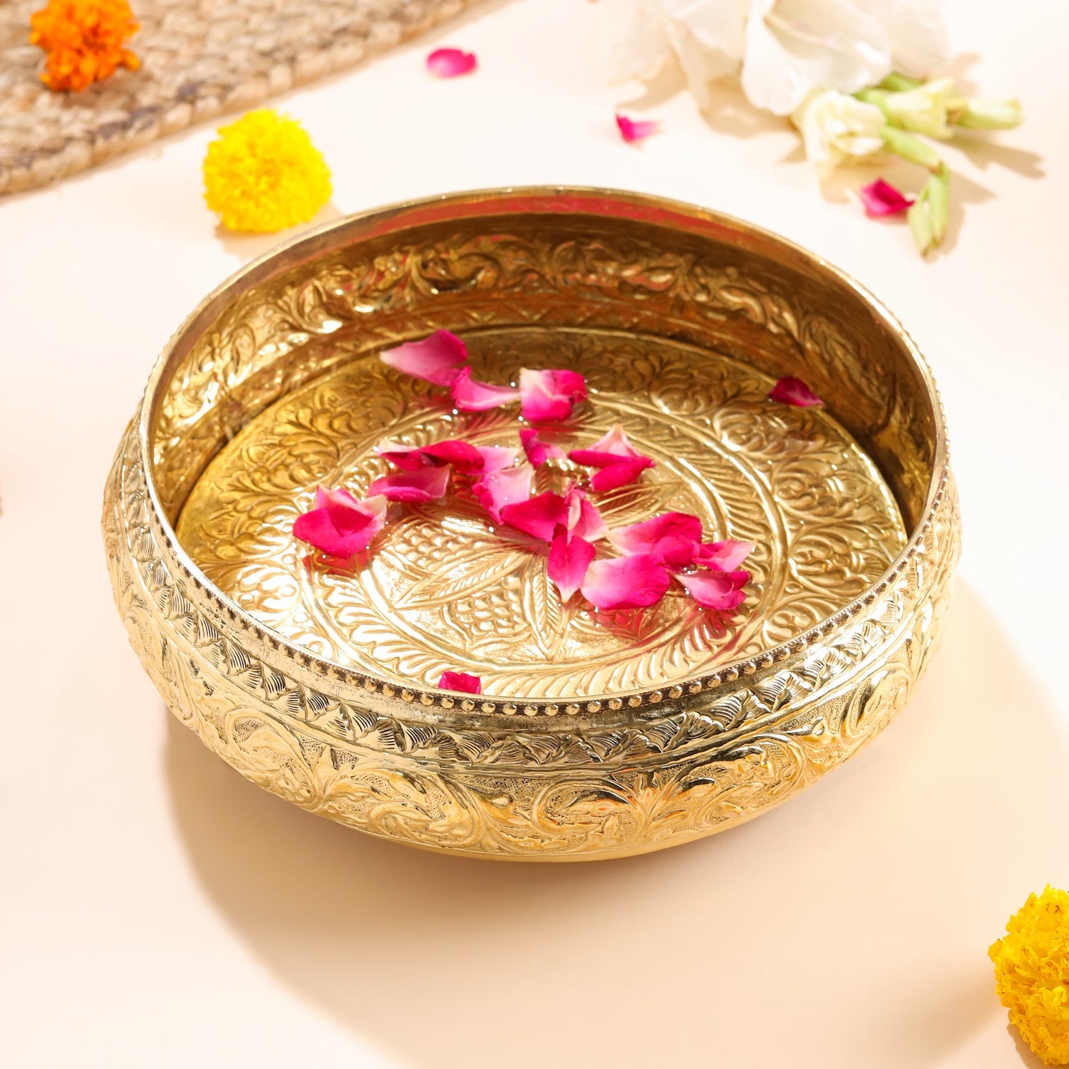 Brass Traditional Urli Bowl (3.2 Inch) – Velan Store