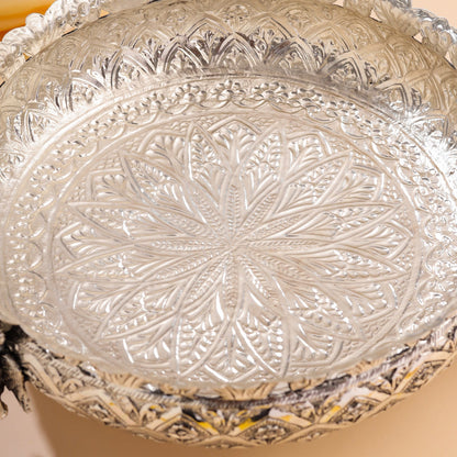 Silver Plated Brass Garuda Urli Bowl (4 Inch)