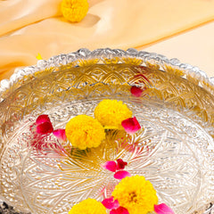 Silver Plated Brass Garuda Urli Bowl (4 Inch)