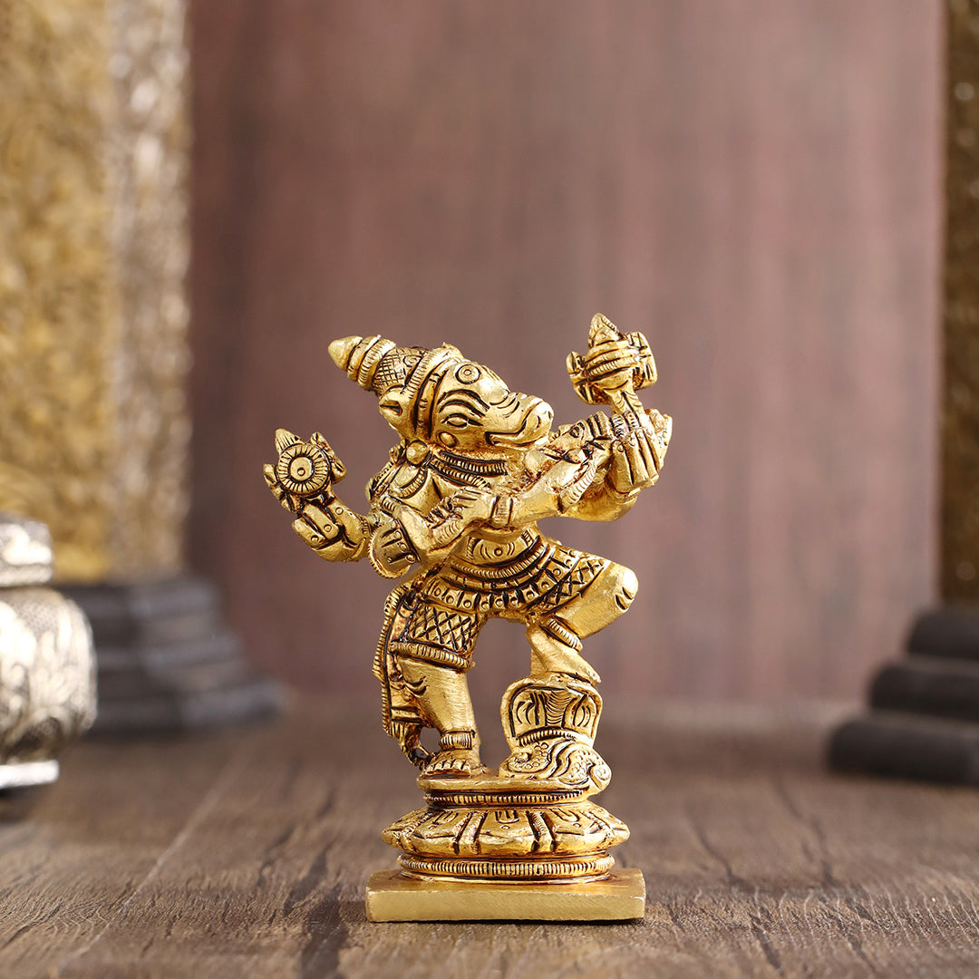 Brass Standing Varaha Lakshmi Idol (3.5 Inch)