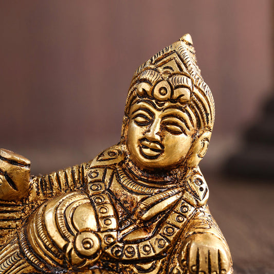 Brass Kuber Maharaj sitting Idol (2.5 Inch)