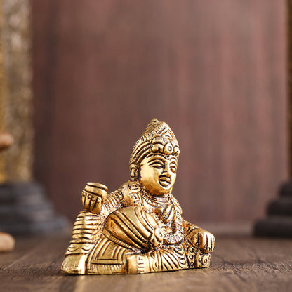 Brass Kuber Maharaj sitting Idol (2.5 Inch)