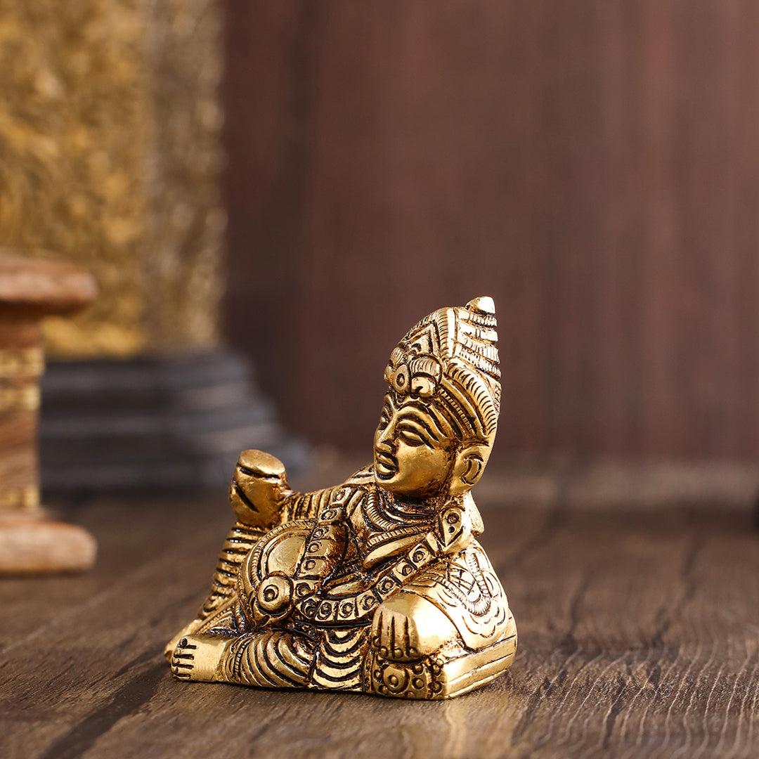 Brass Kuber Maharaj sitting Idol (2.5 Inch)