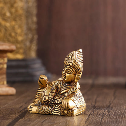 Brass Kuber Maharaj sitting Idol (2.5 Inch)