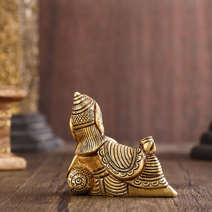 Brass Kuber Maharaj sitting Idol (2.5 Inch)