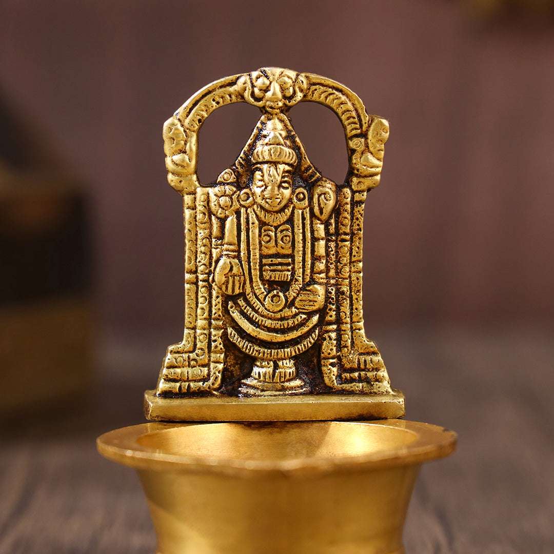 Brass Balaji Diya – Divine Craftsmanship for Your Sacred Space (4 Inch)
