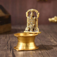 Brass Balaji Diya – Divine Craftsmanship for Your Sacred Space (4 Inch)