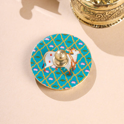 Brass Pichwai Sindoor Box Pack of Three (1.8 INCH)