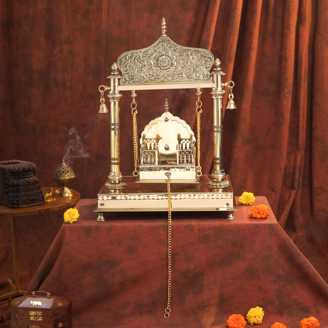 Brass Laddu Gopal Swing / Jhula (20.8 Inch)