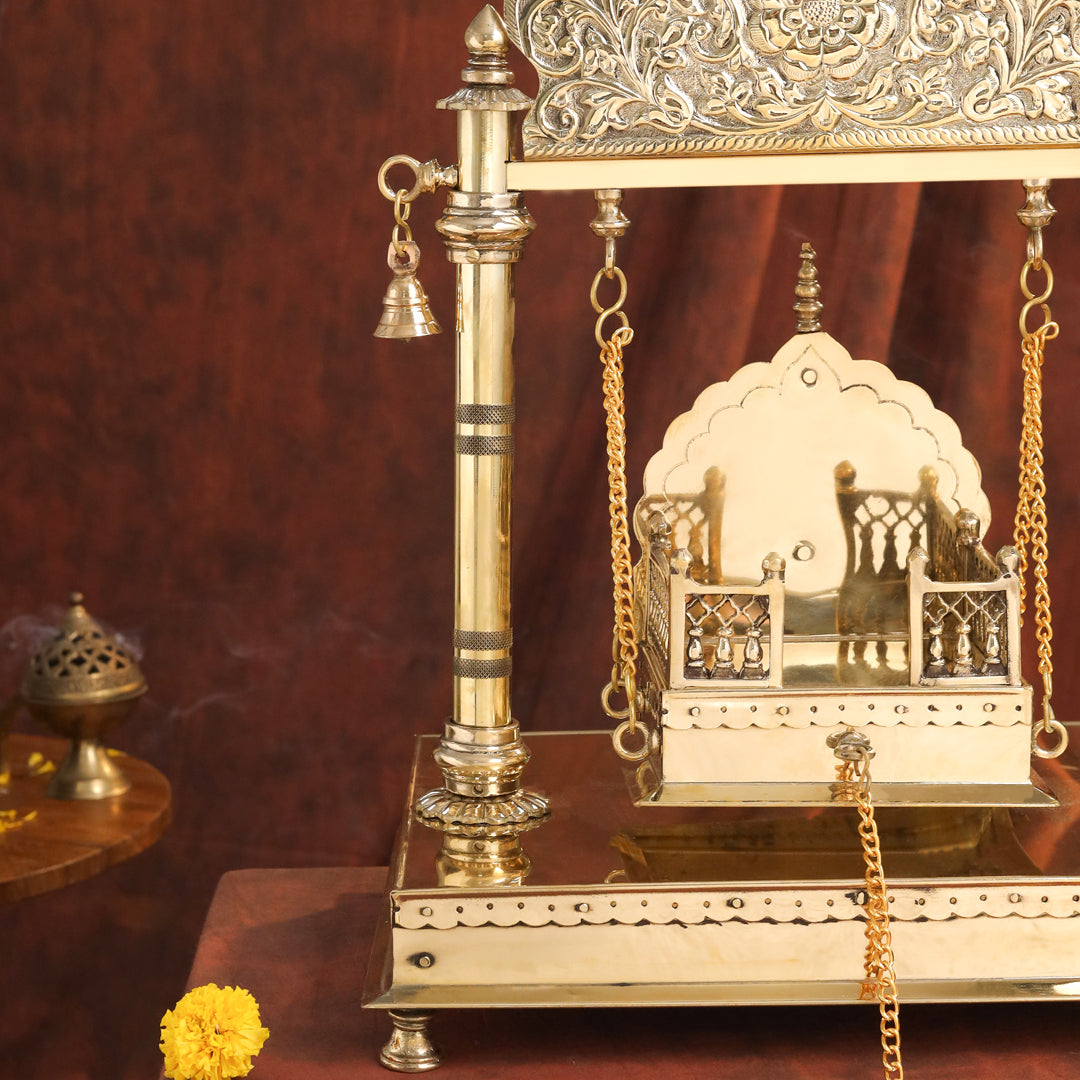 Brass Laddu Gopal Swing / Jhula (20.8 Inch)