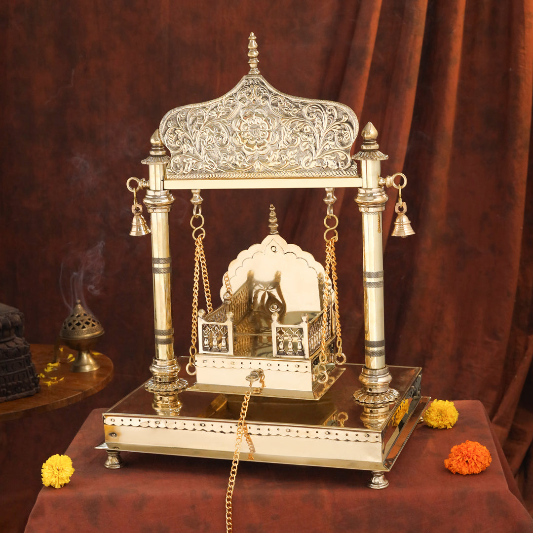 Brass Laddu Gopal Swing / Jhula (20.8 Inch)