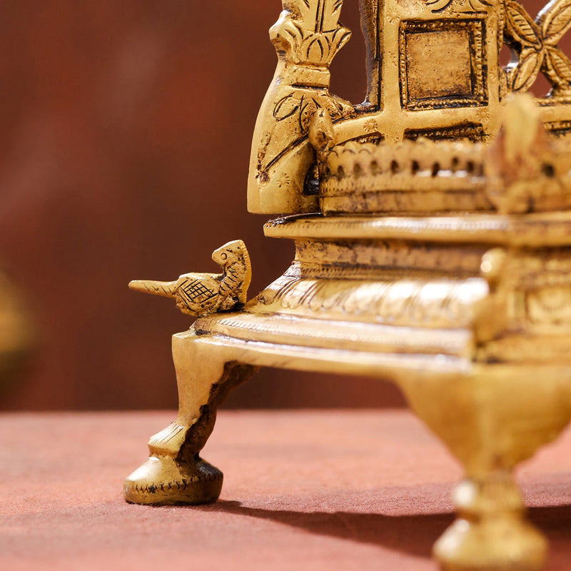Brass Superfine Sheshnag Singhasan – Premium Handmade Pooja Deco (13 Inch)