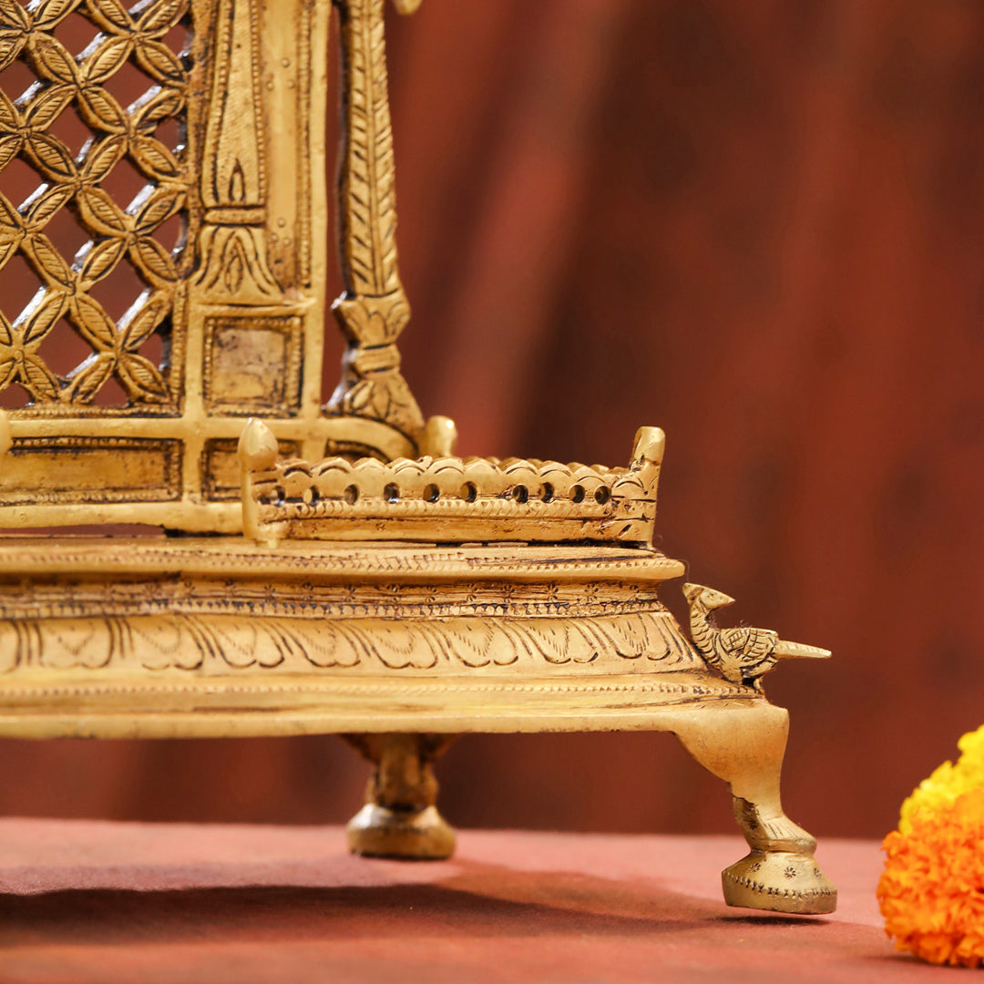 Brass Superfine Sheshnag Singhasan – Premium Handmade Pooja Deco (13 Inch)