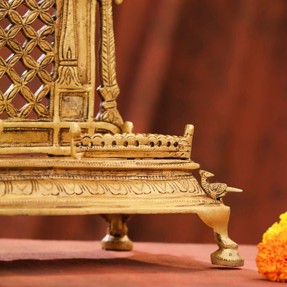 Brass Superfine Sheshnag Singhasan – Premium Handmade Pooja Deco (13 Inch)