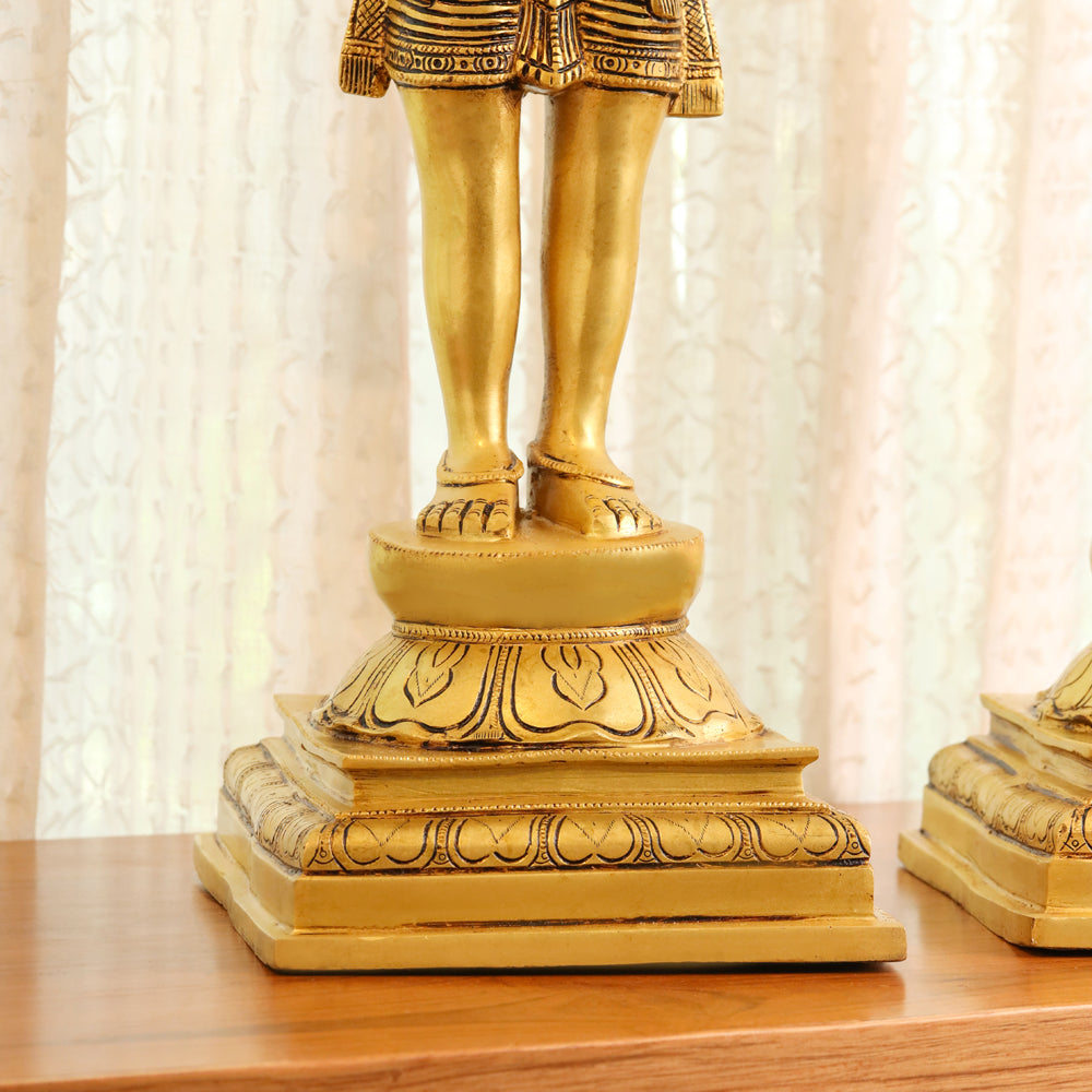 Brass Shiva Parvati standing Superfine Idols