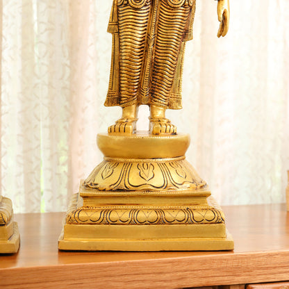 Brass Shiva Parvati standing Superfine Idols