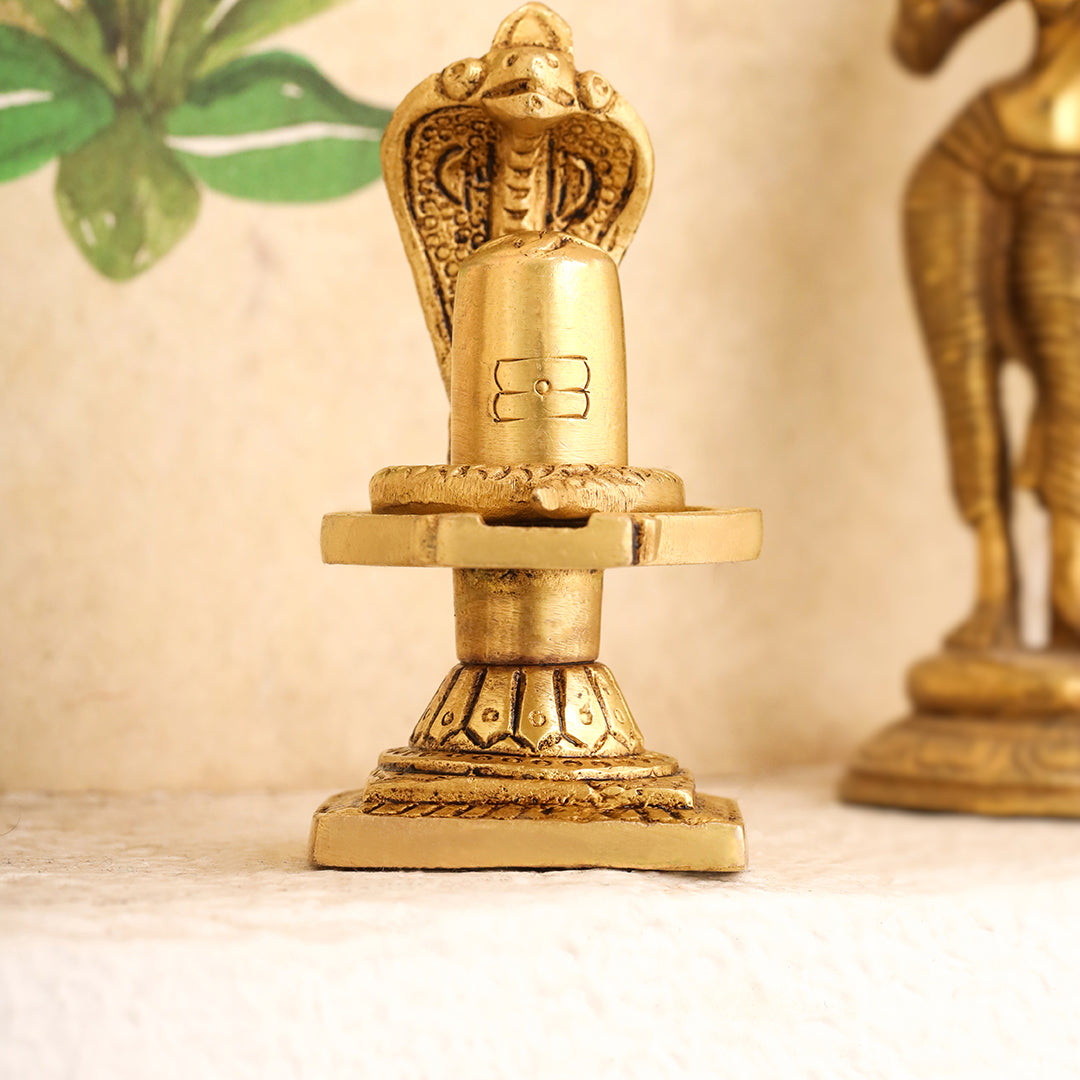 Brass Superfine Shivling/Shivlingam Idol (3.5 INCH)
