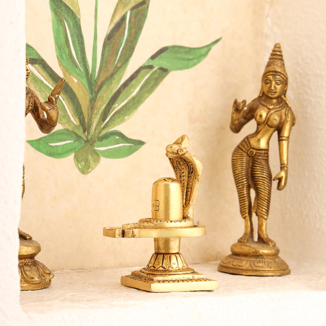 Brass Superfine Shivling/Shivlingam Idol (3.5 INCH)