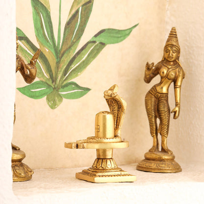 Brass Superfine Shivling/Shivlingam Idol (3.5 INCH)
