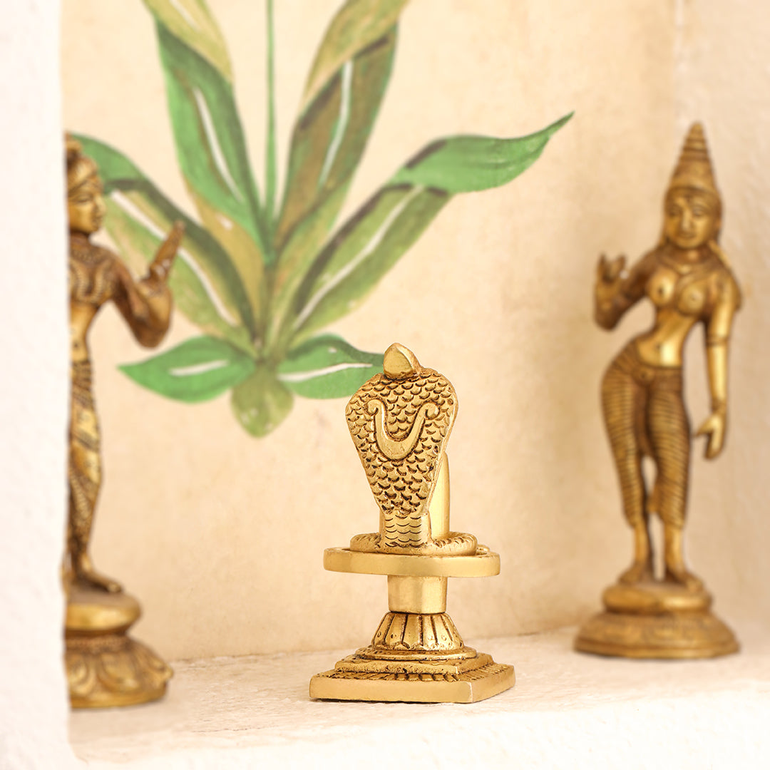 Brass Superfine Shivling/Shivlingam Idol (3.5 INCH)