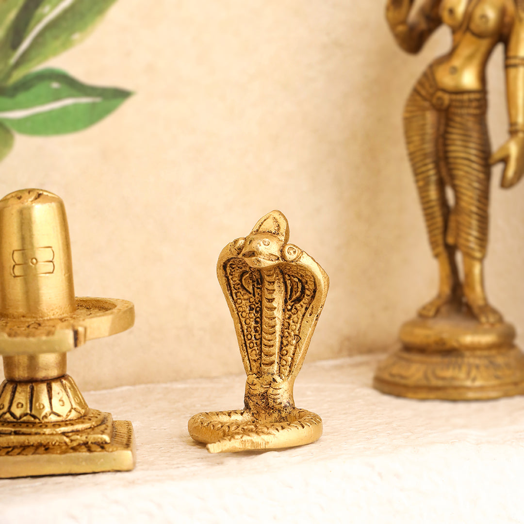Brass Superfine Shivling/Shivlingam Idol (3.5 INCH)