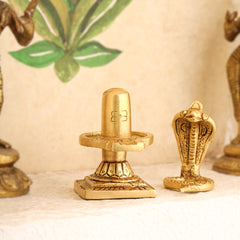 Brass Superfine Shivling/Shivlingam Idol (3.5 INCH)