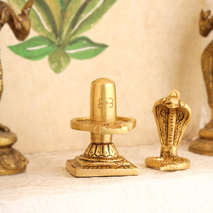 Brass Superfine Shivling/Shivlingam Idol (3.5 INCH)