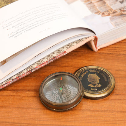 Brass Victorian Pocket Compass (2.5 Inch)