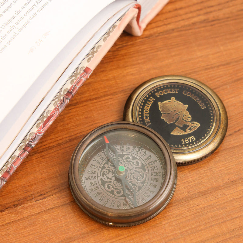 Brass Victorian Pocket Compass (2.5 Inch)