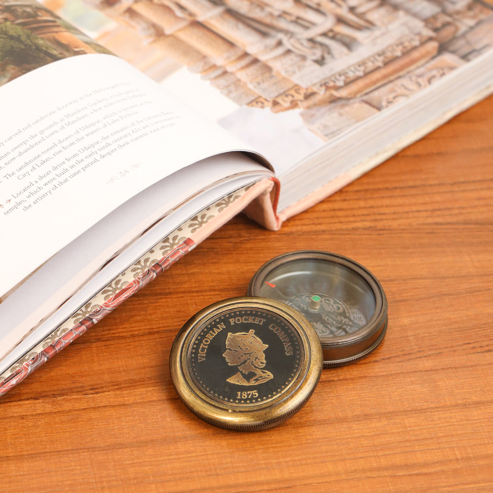 Brass Victorian Pocket Compass (2.5 Inch)