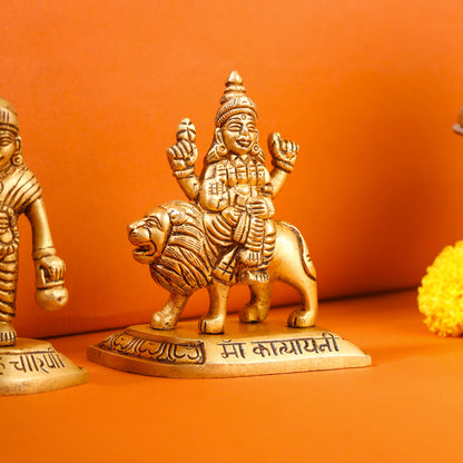 Brass Navdurga Idols Set (3.5 Inch)
