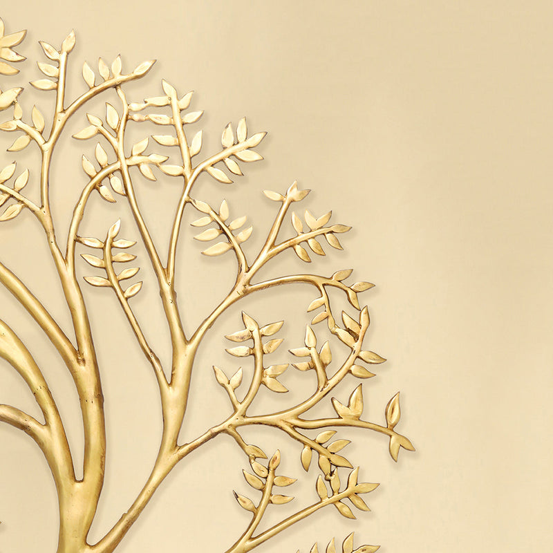 Brass Cow & Calf with Tree Wall Hanging