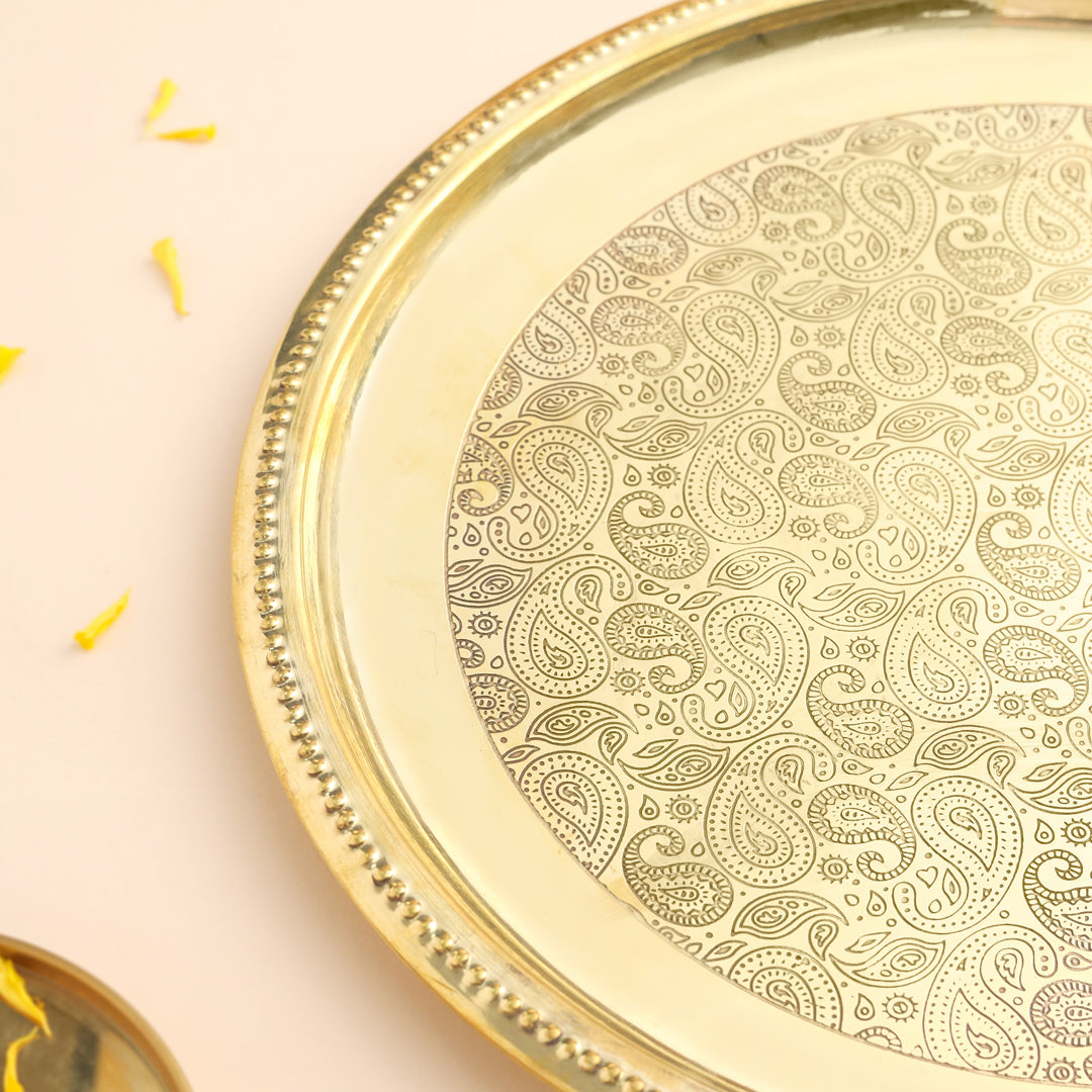 BRASS THALI (12 INCH)