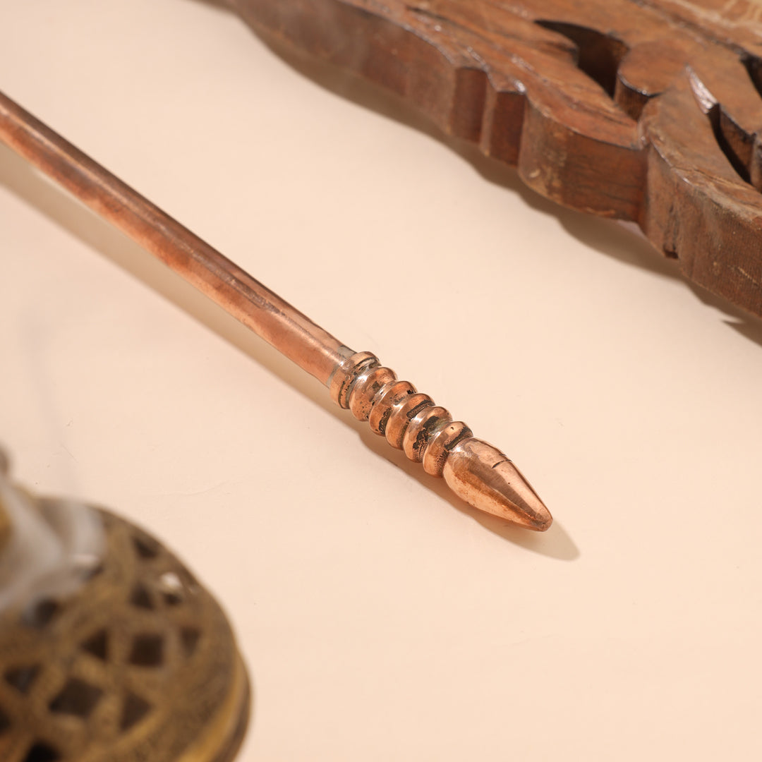 Copper Shiva'S Damru Trishul With Naag (25 Inch)