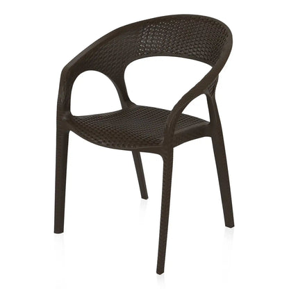 Nilkamal Club Plastic Arm Chair (Season Rust Brown)