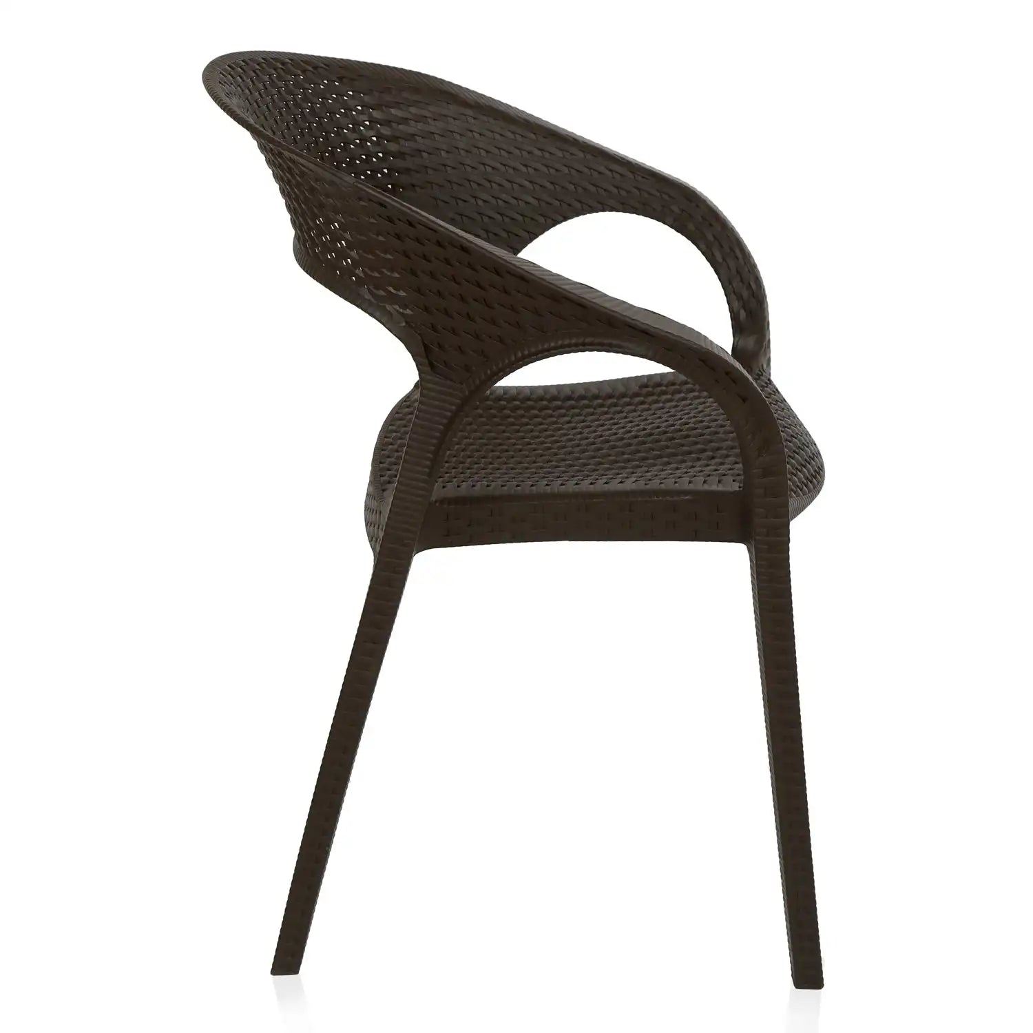 Nilkamal Club Plastic Arm Chair (Season Rust Brown)