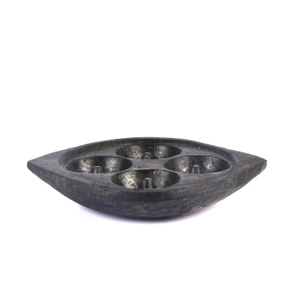 Soapstone Conical Paniyaram Kal - 4 Cavities