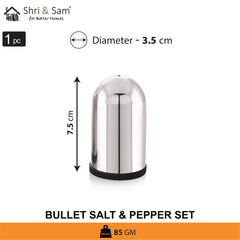 Stainless Steel Bullet Salt & Pepper