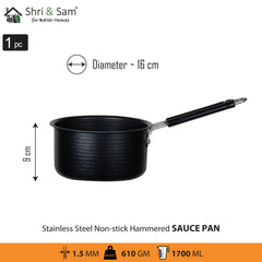 Stainless Steel Non-stick 5 PCS Hammered Cookware Set