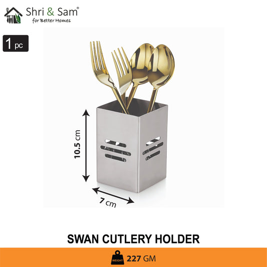 Stainless Steel Swan Cutlery Holder