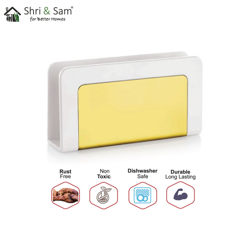 Stainless Steel Square Cera Napkin Holder